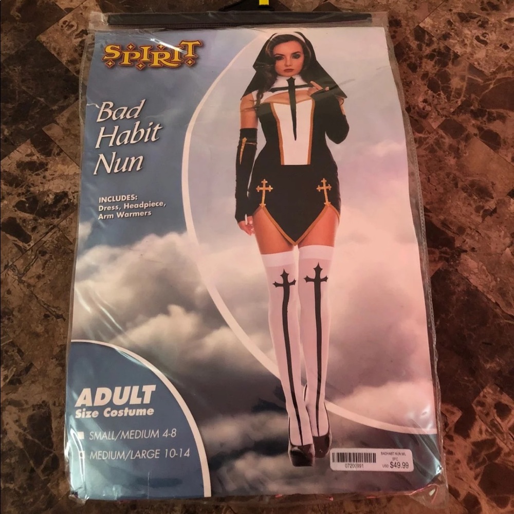 Adult Bad Habit Nun Costume